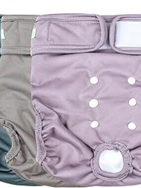 Washable Reusable Premium Dog Diapers, Pack of 3, Small Dog Puppy & Doggy Diape